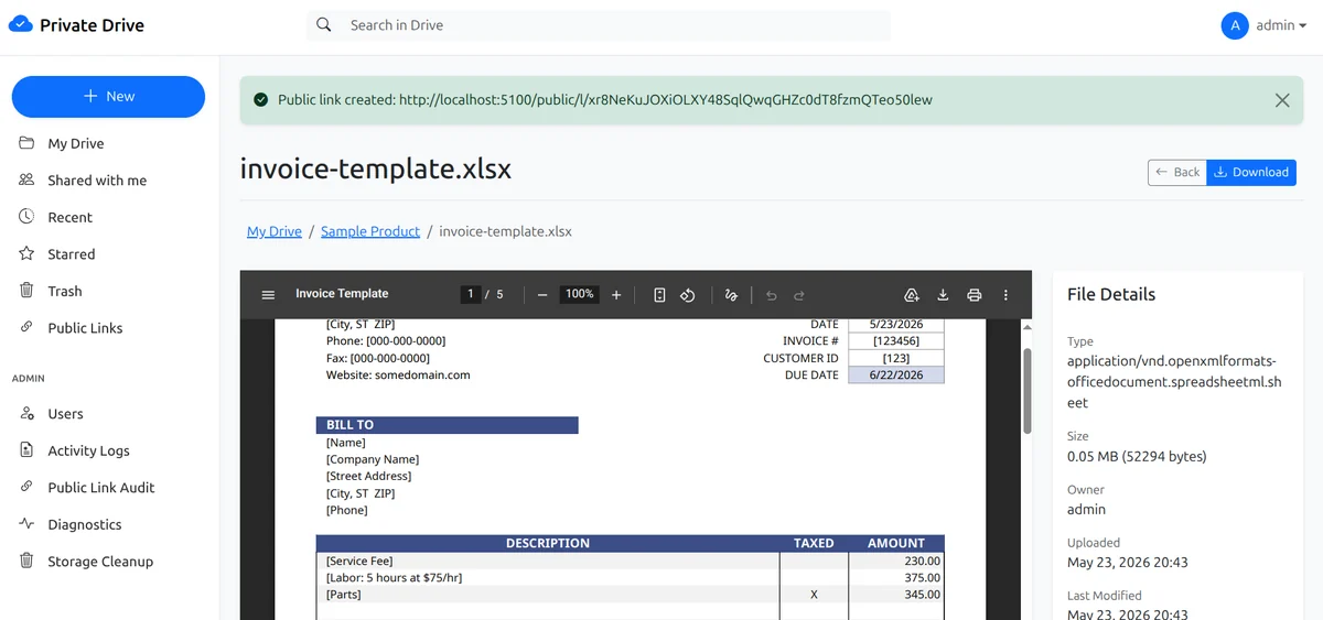 Anteprime documenti nel browser