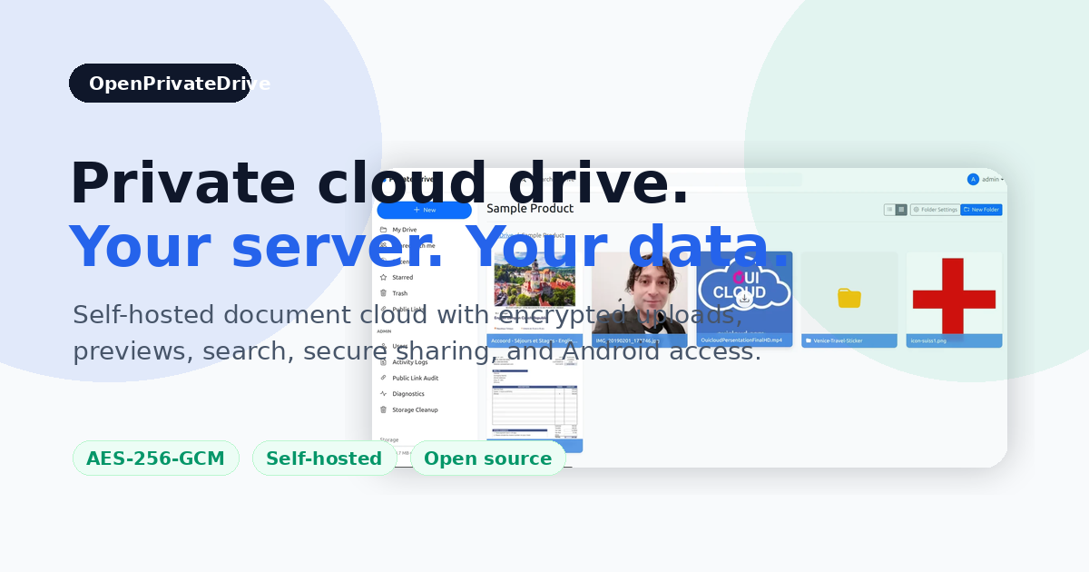 OpenPrivateDrive — Private Cloud Drive for Your Own Server ...